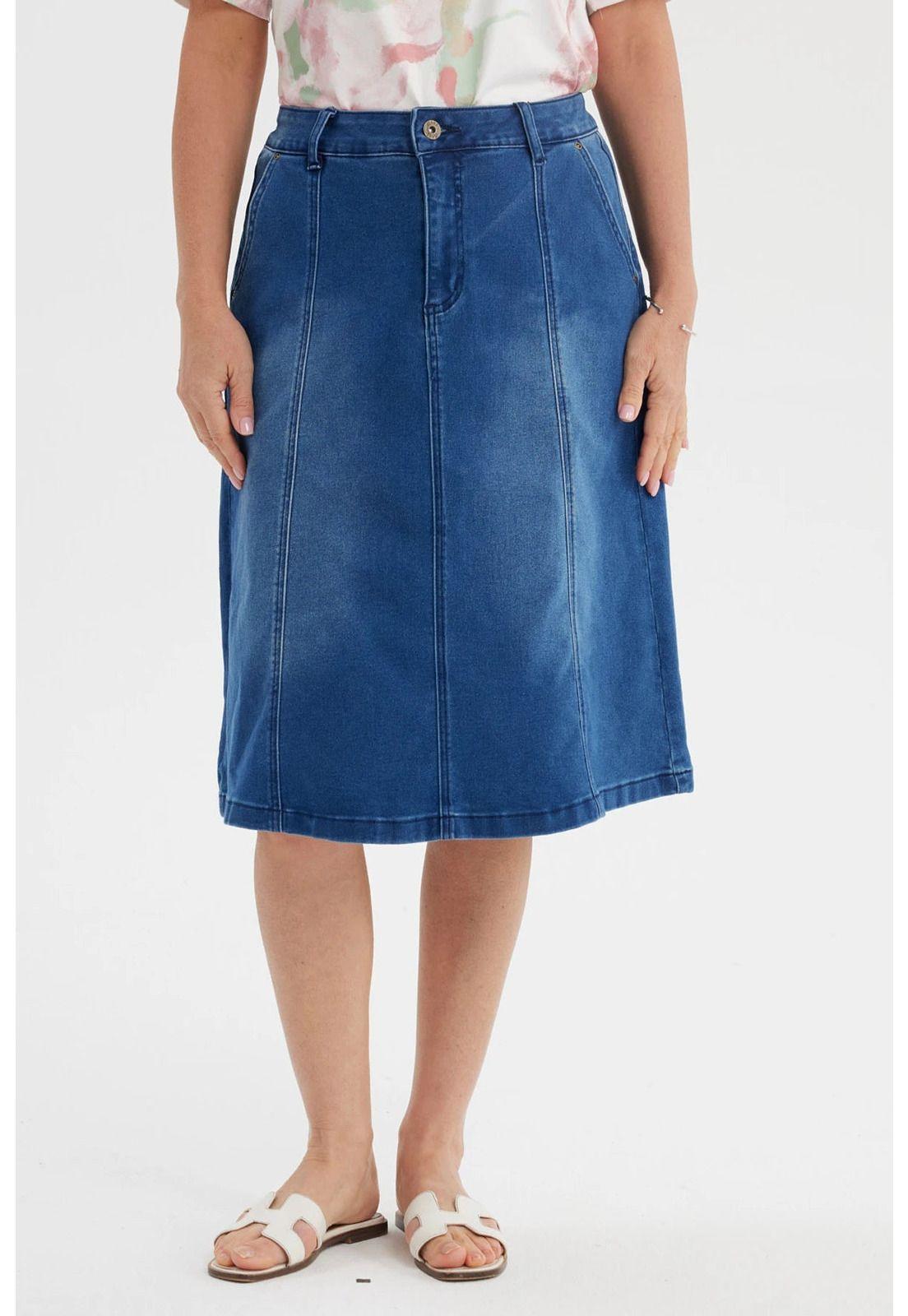 Falda Mujer Denim Azul- ll-0