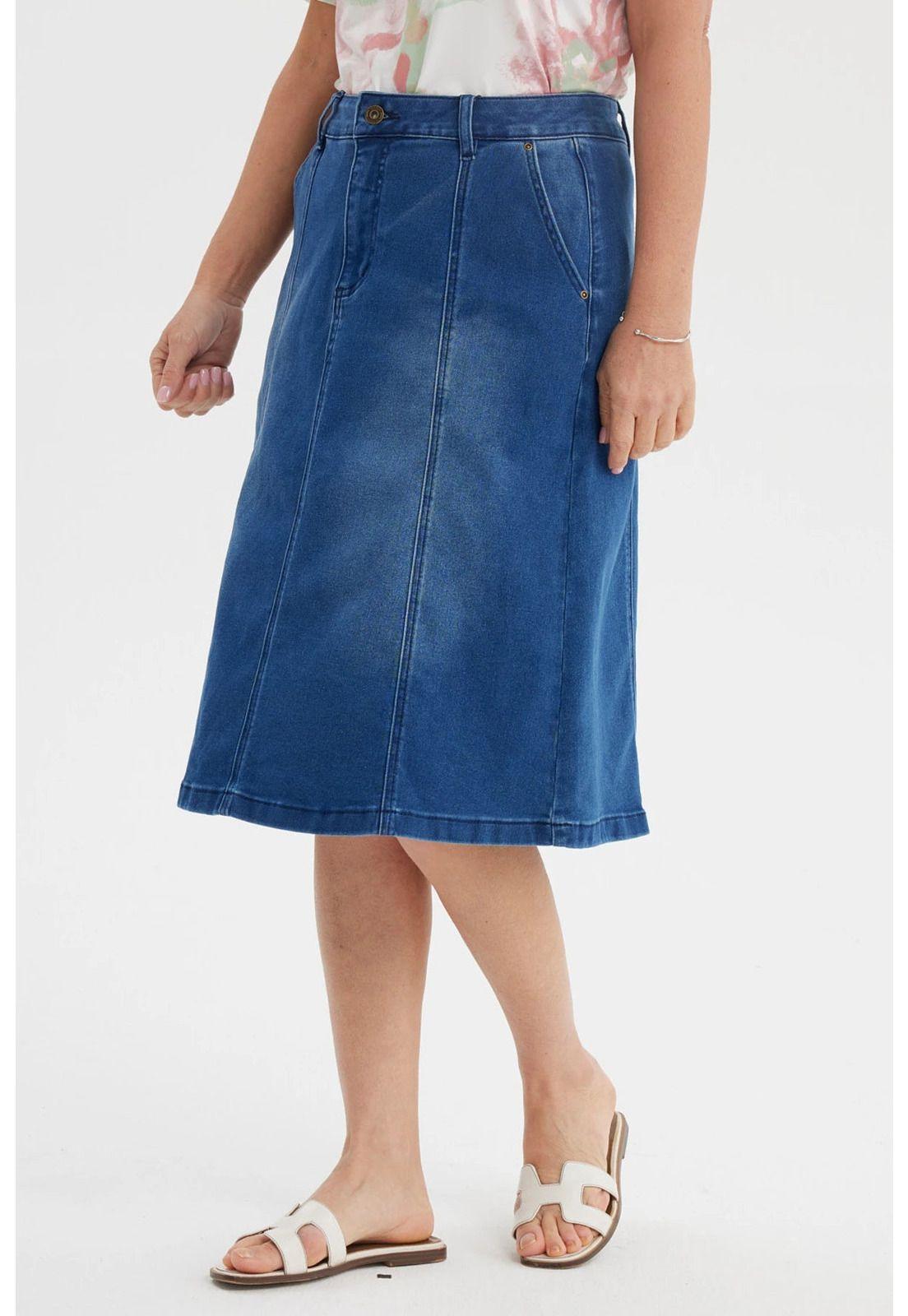 Falda Mujer Denim Azul- ll-1