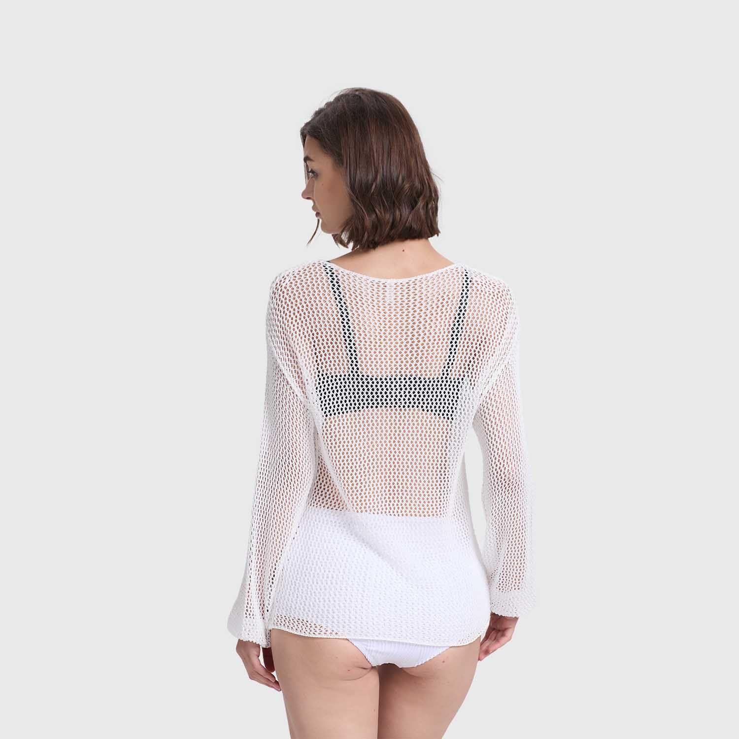 Polera Mujer Bote Calada Blanco Fashion's Park-2