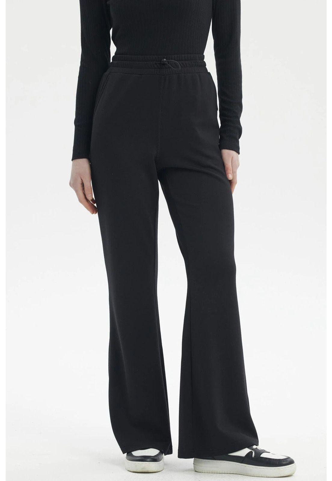 Pantalón Buzo Mujer Slim Negro-0