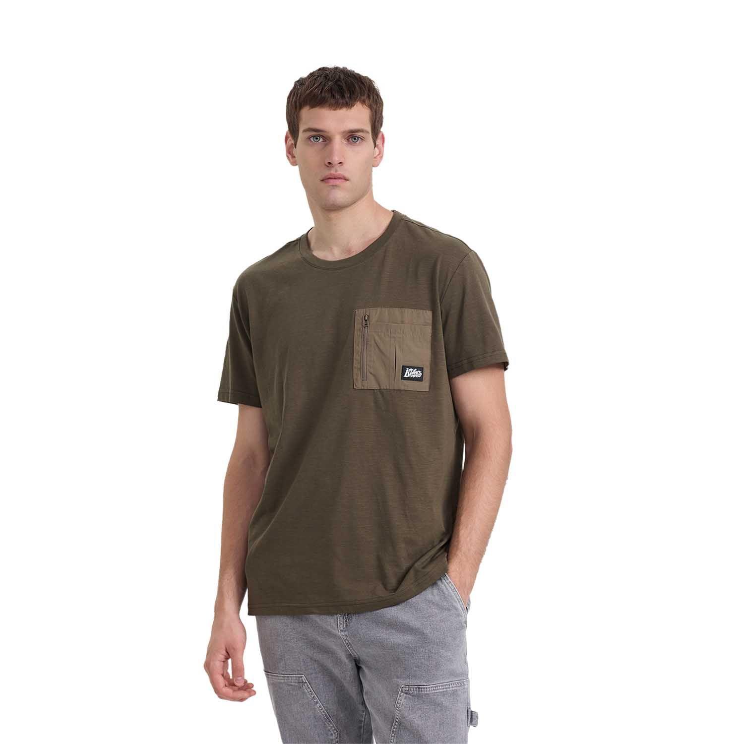 Polera Hombre Pocket Verde Militar Fashion's Park-0