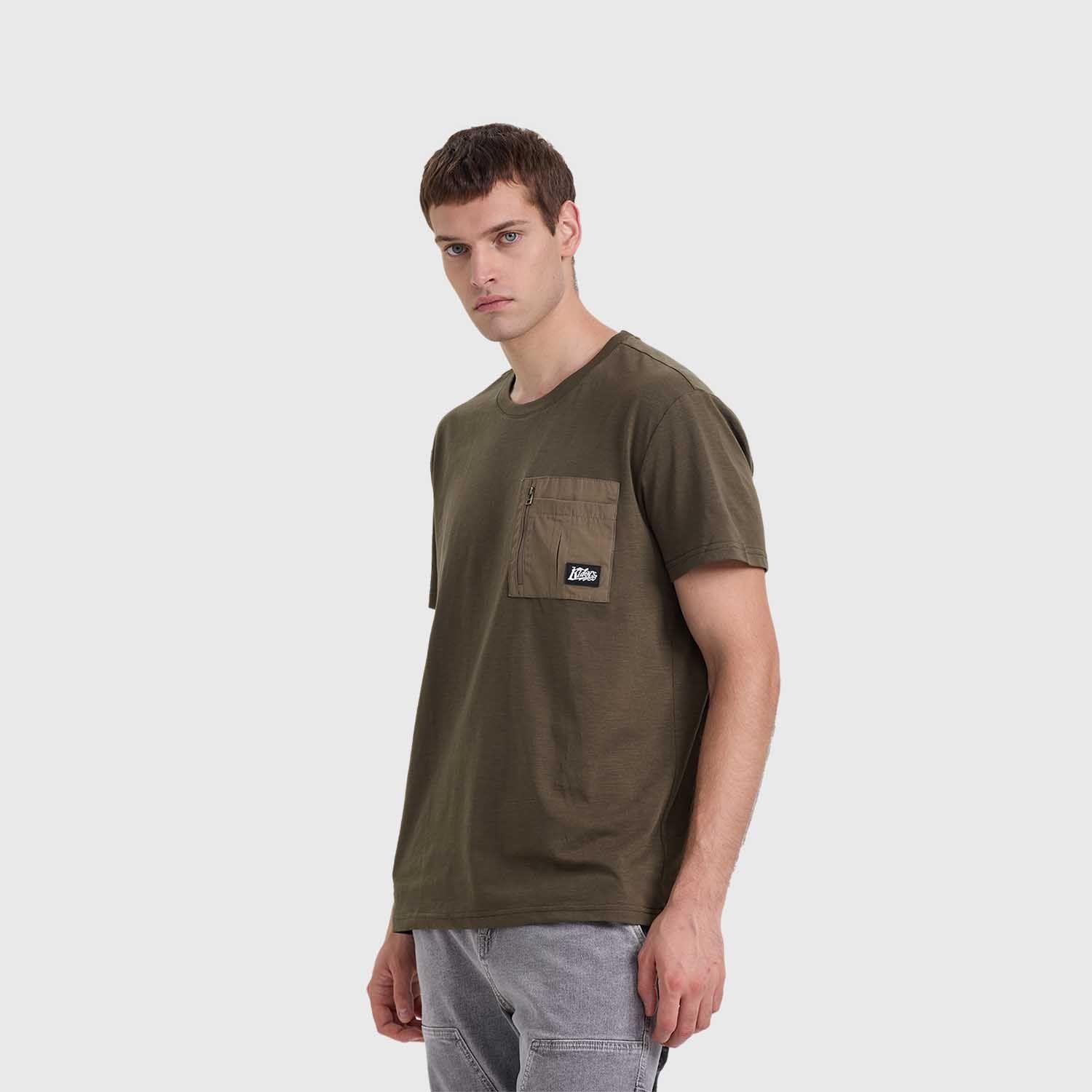 Polera Hombre Pocket Verde Militar Fashion's Park-1