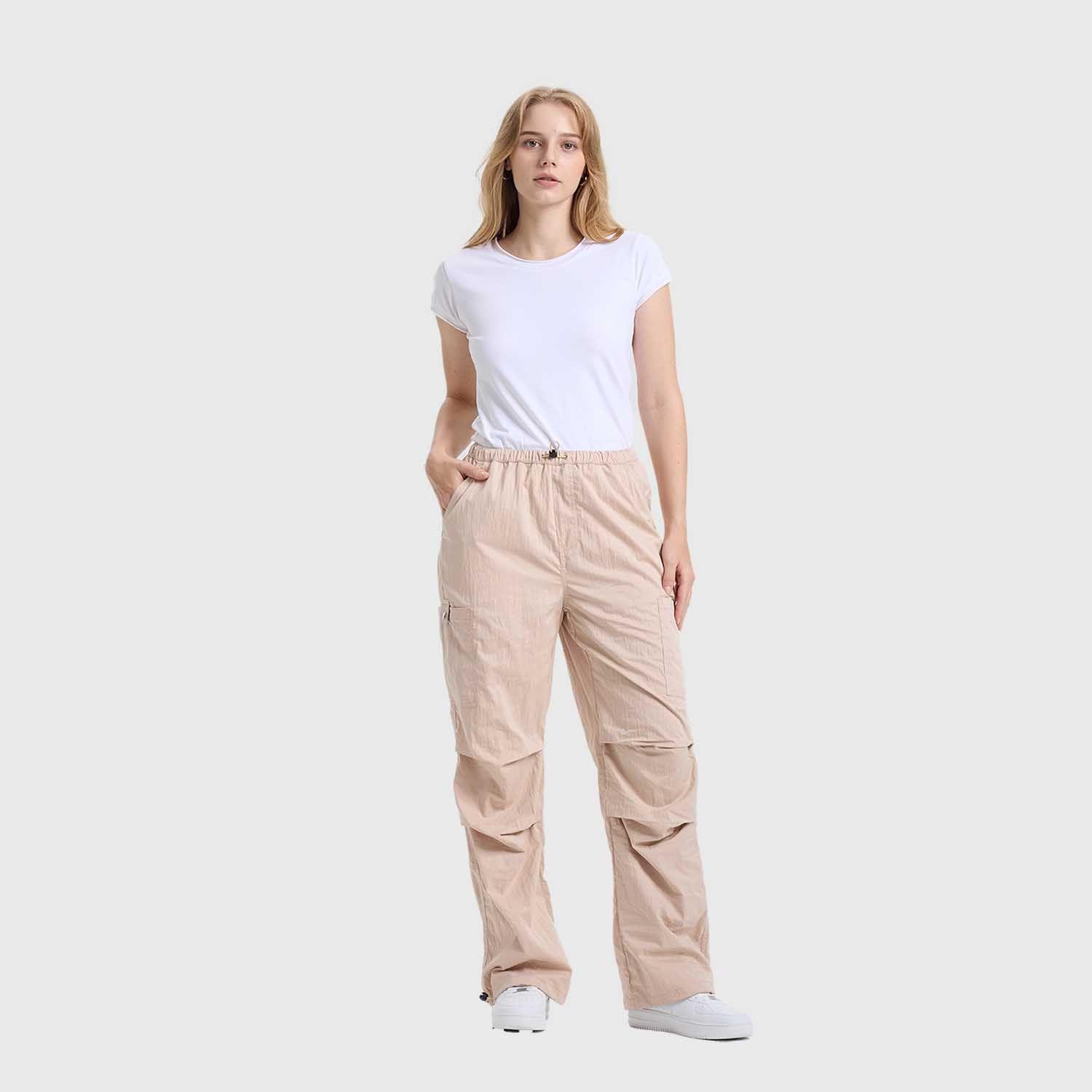 Pantalón Mujer Recogido Beige Claro Fashion's Park-3