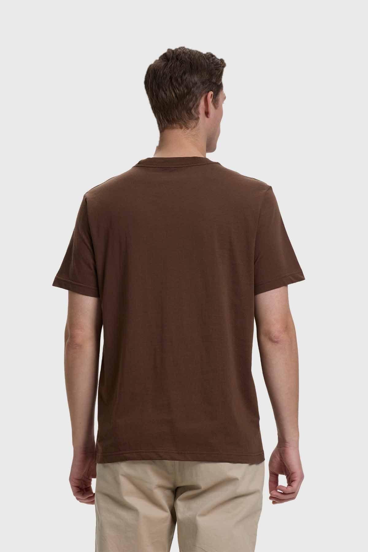 Polera Hombre Básica Con Bolsillo Chocolate-2