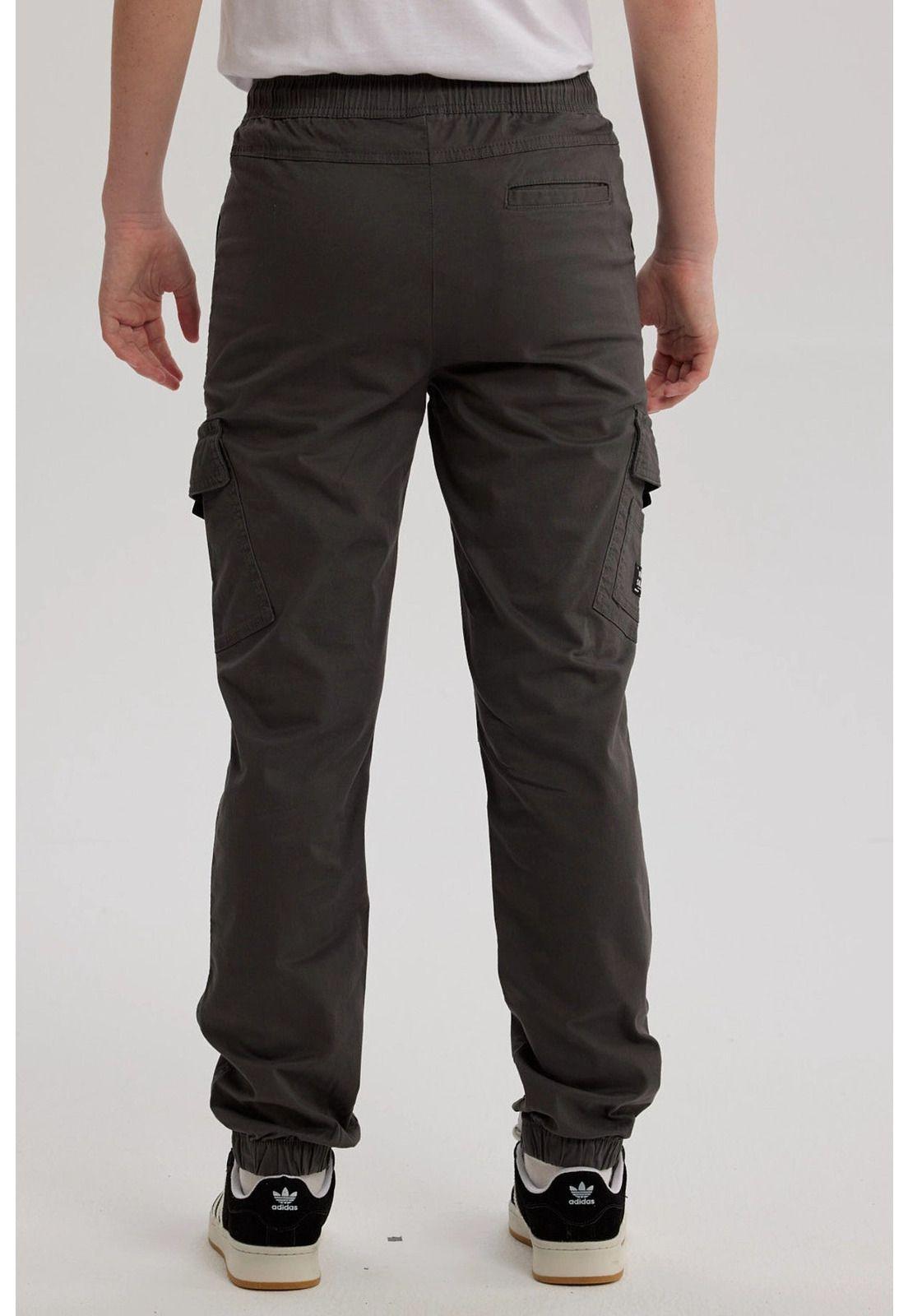 Pantalón Niño Gabardina Jogger Cargo Marengo-2