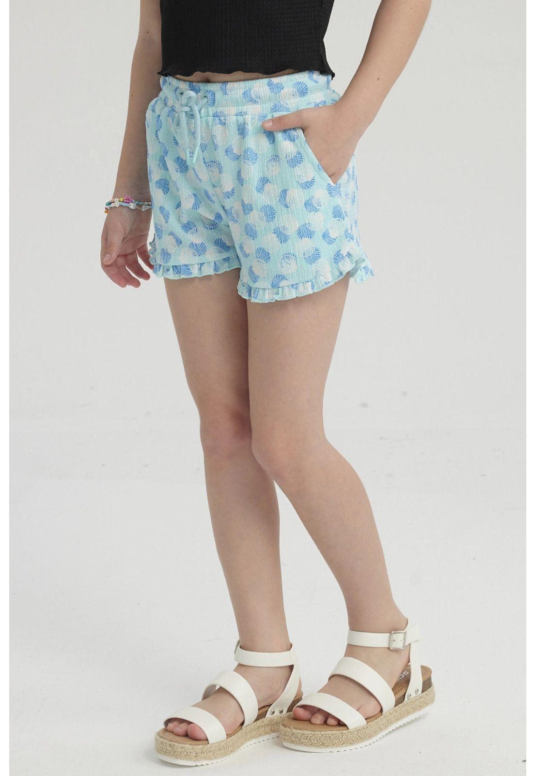 Short Niña Crep Celeste-1