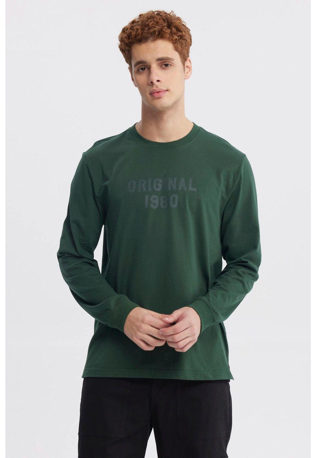 Polera Hombre Slim Verde - V-0