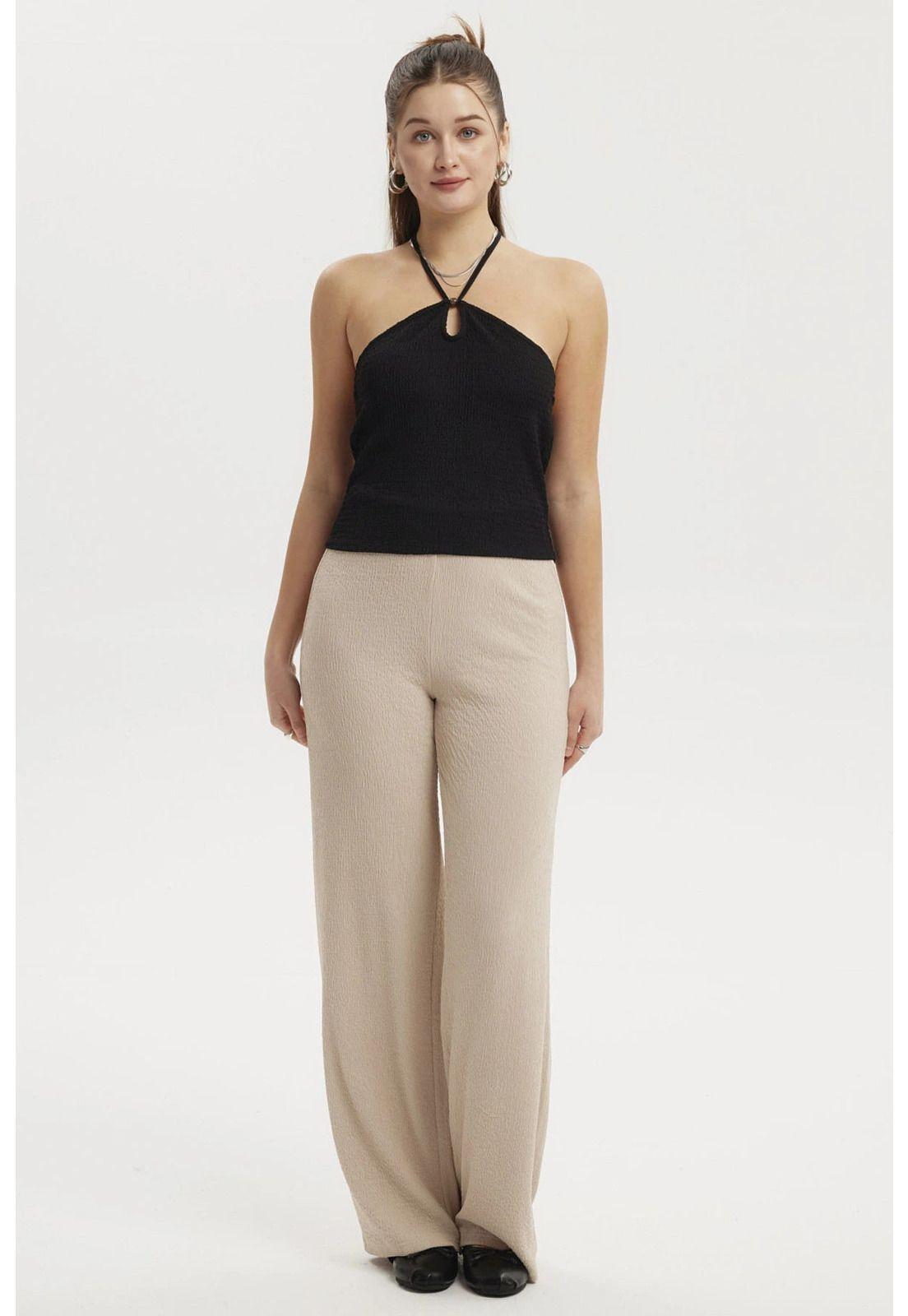 Polera Mujer Halter Negro-3