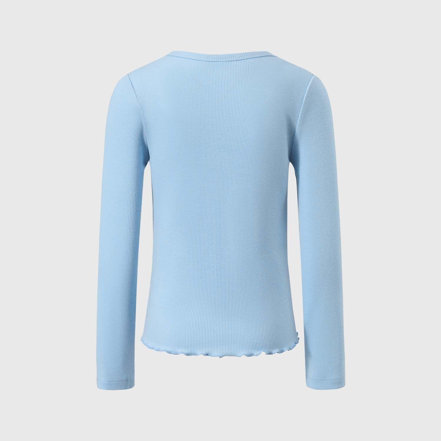 Polera Niña Rib Cut Celeste Fashion's Park-1