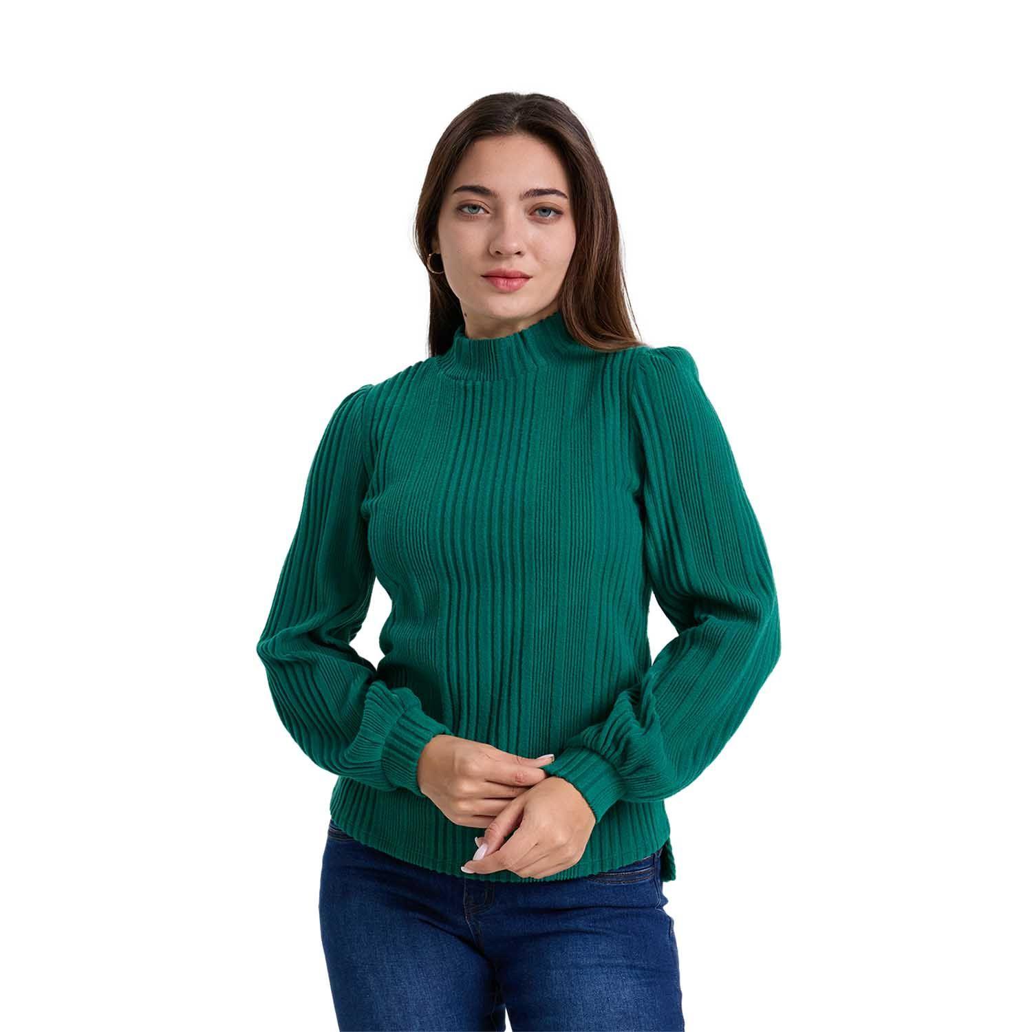 Polera Mujer Lisa Verde-0