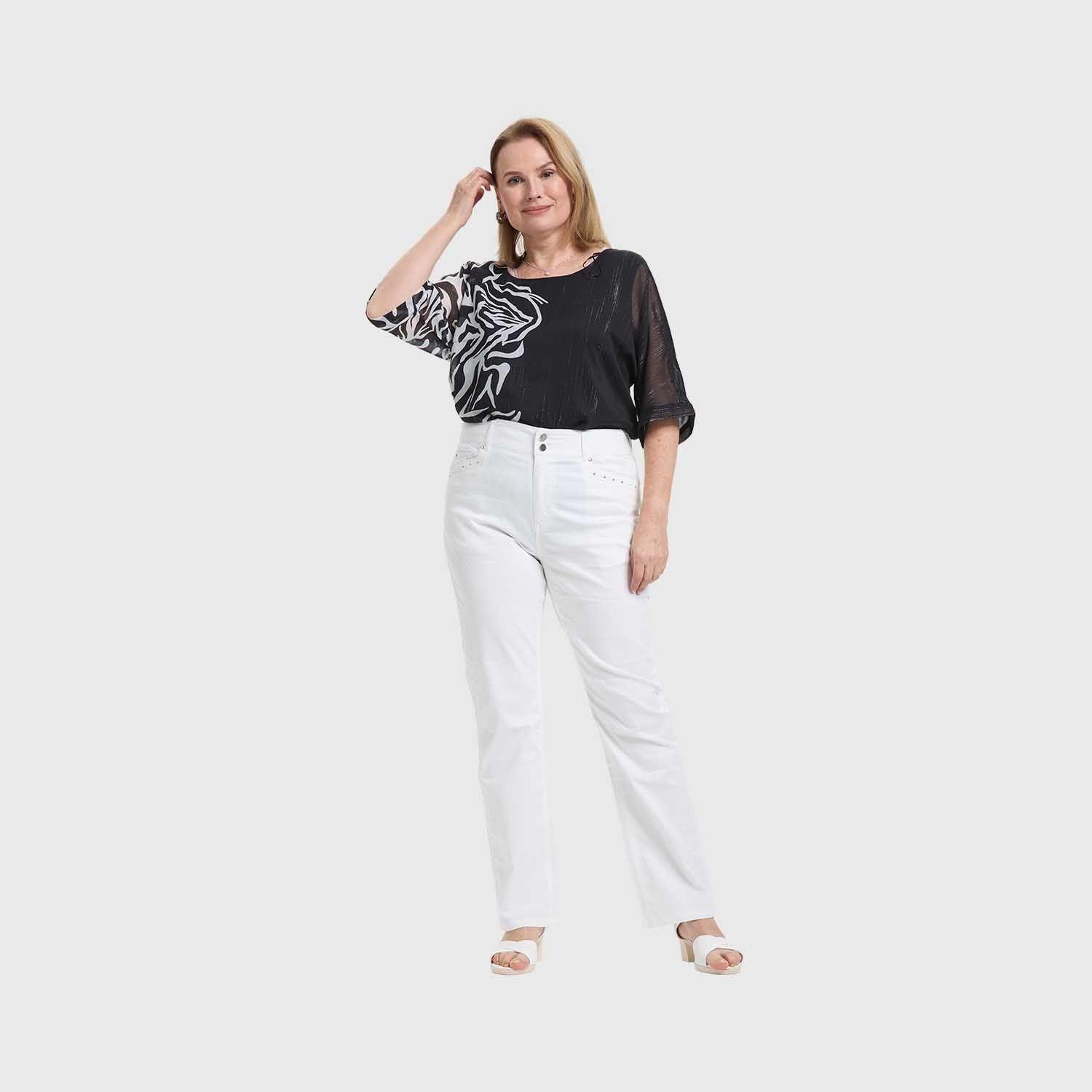 Pantalón Mujer Gabardina Crudo Fashion's Park-3