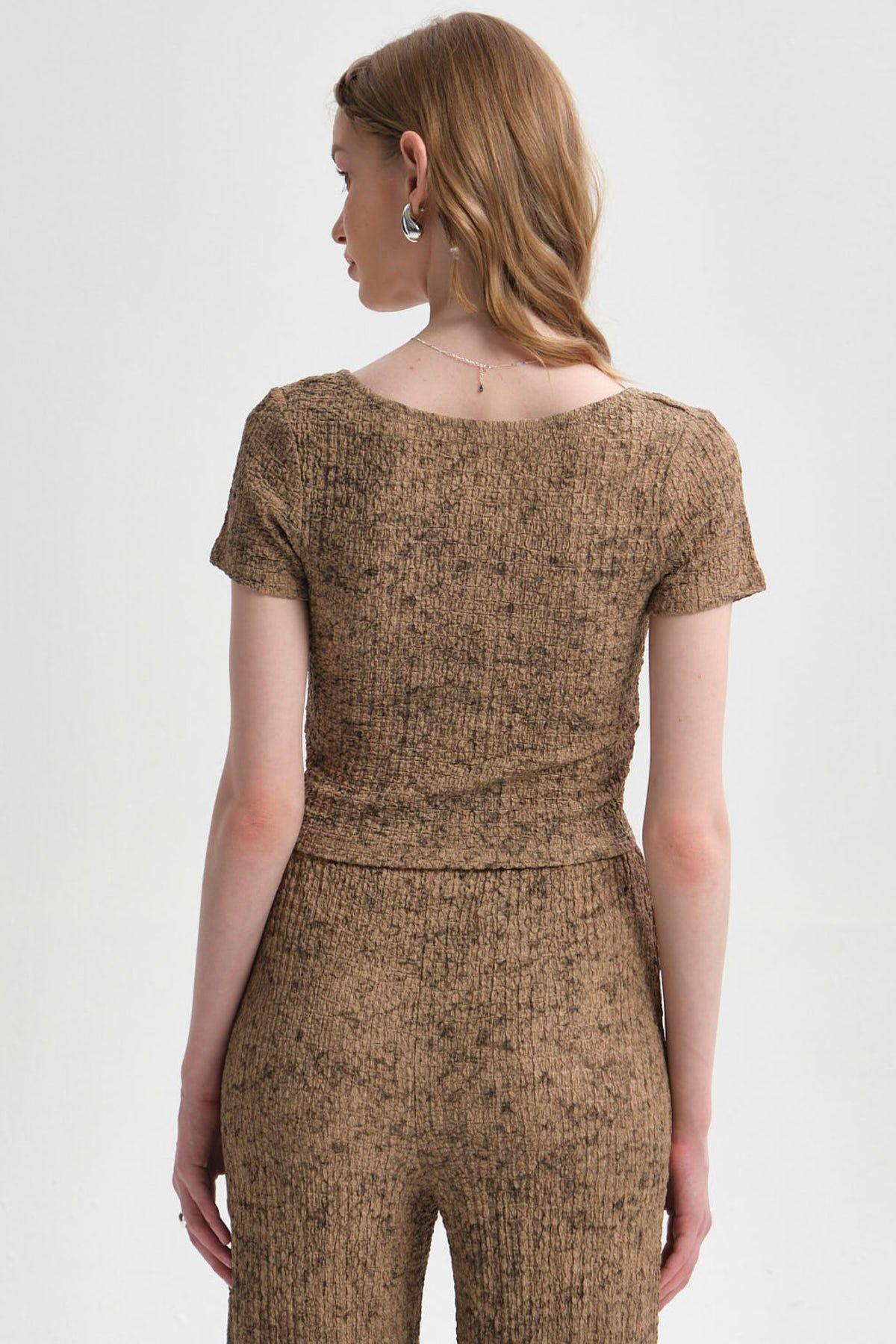 Polera Mujer Textura Beige-2