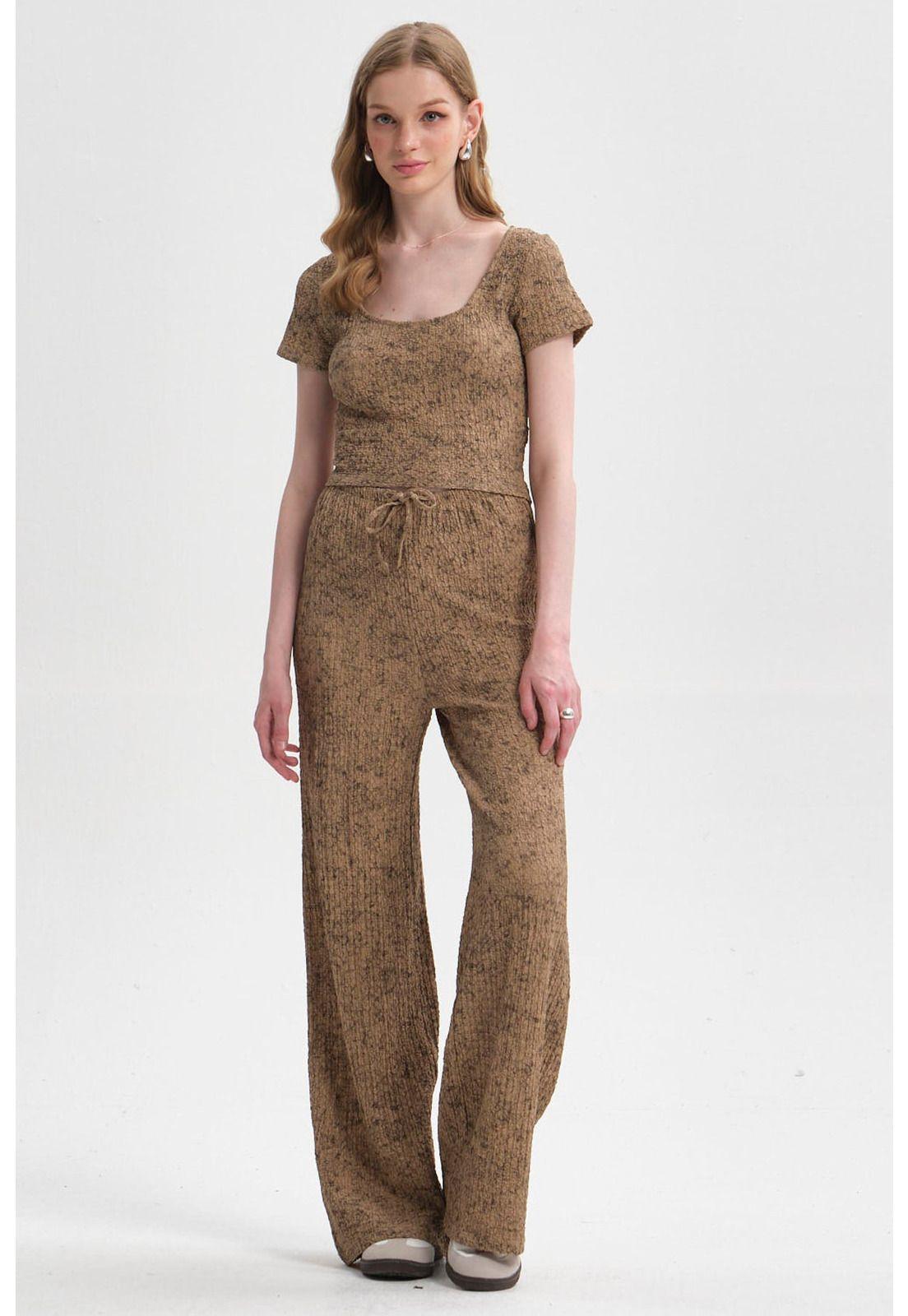 Polera Mujer Textura Beige-3