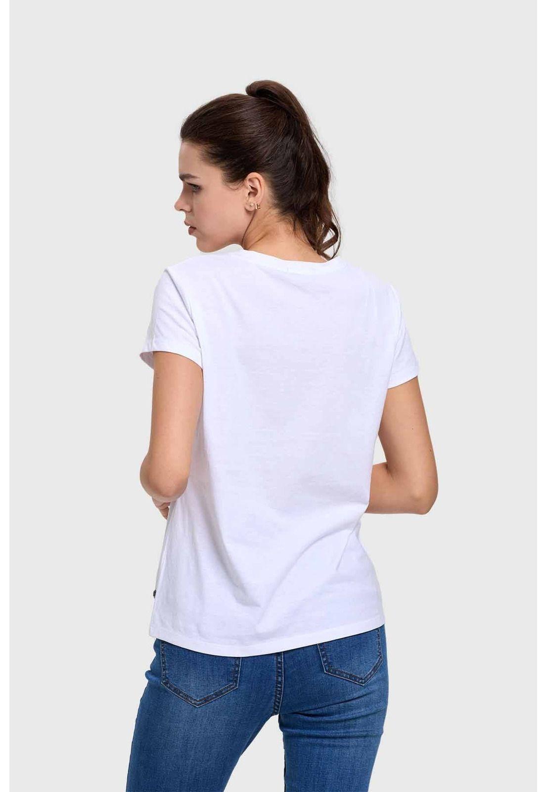 Polera Mujer Básica Print Blanco - VII-1