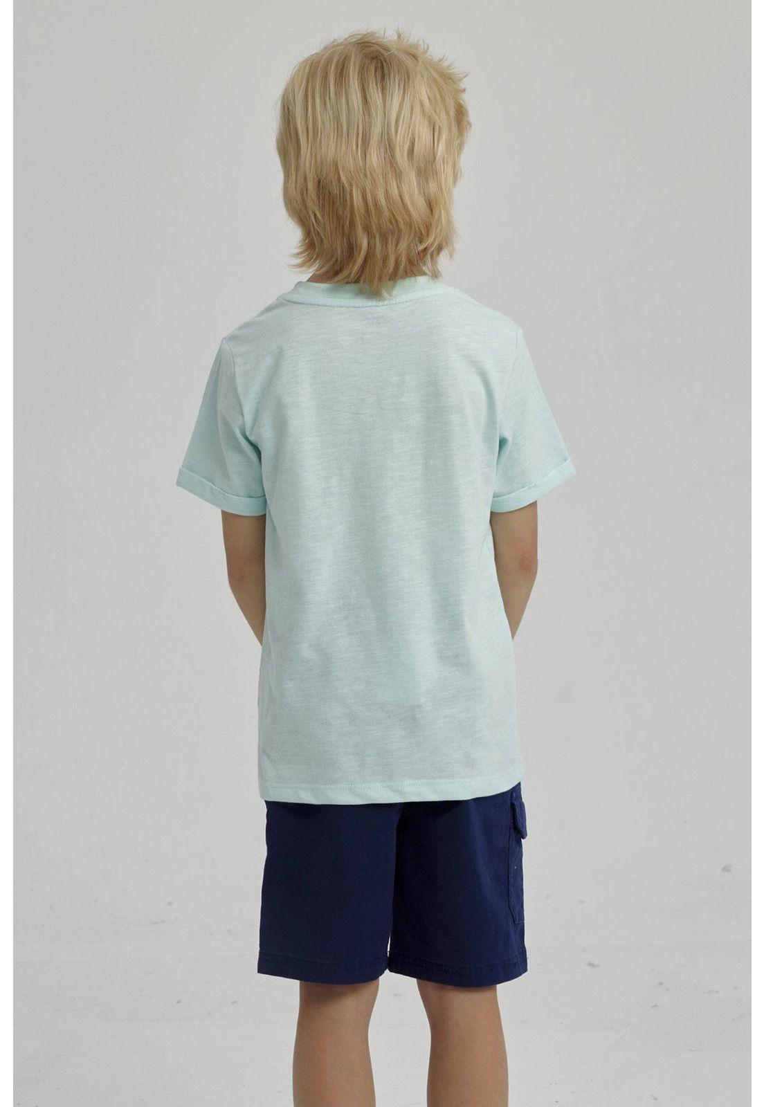 Polera Niño Print Lentejuelas Aqua-2