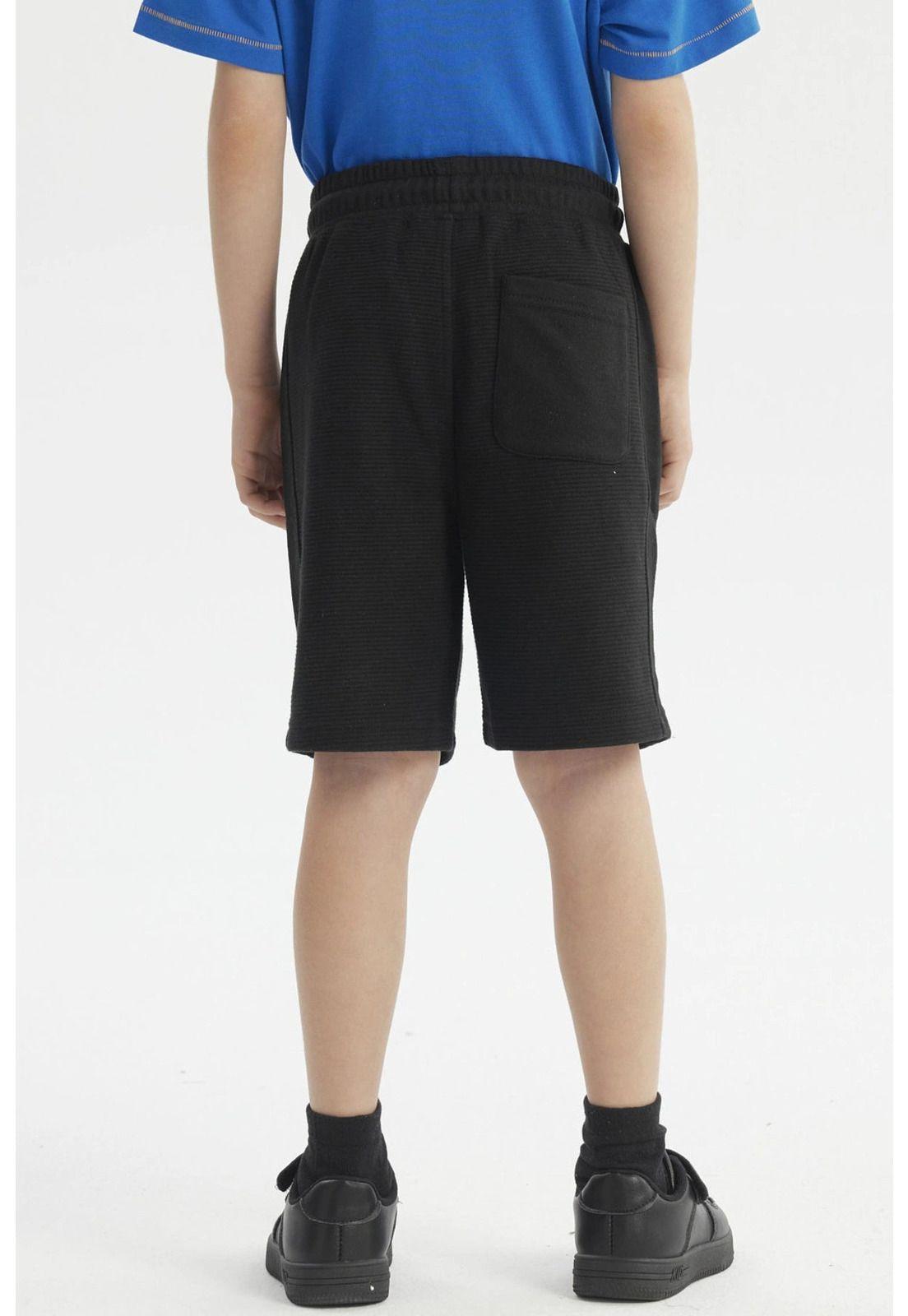 Bermuda Niño Textura Negro- ll-2