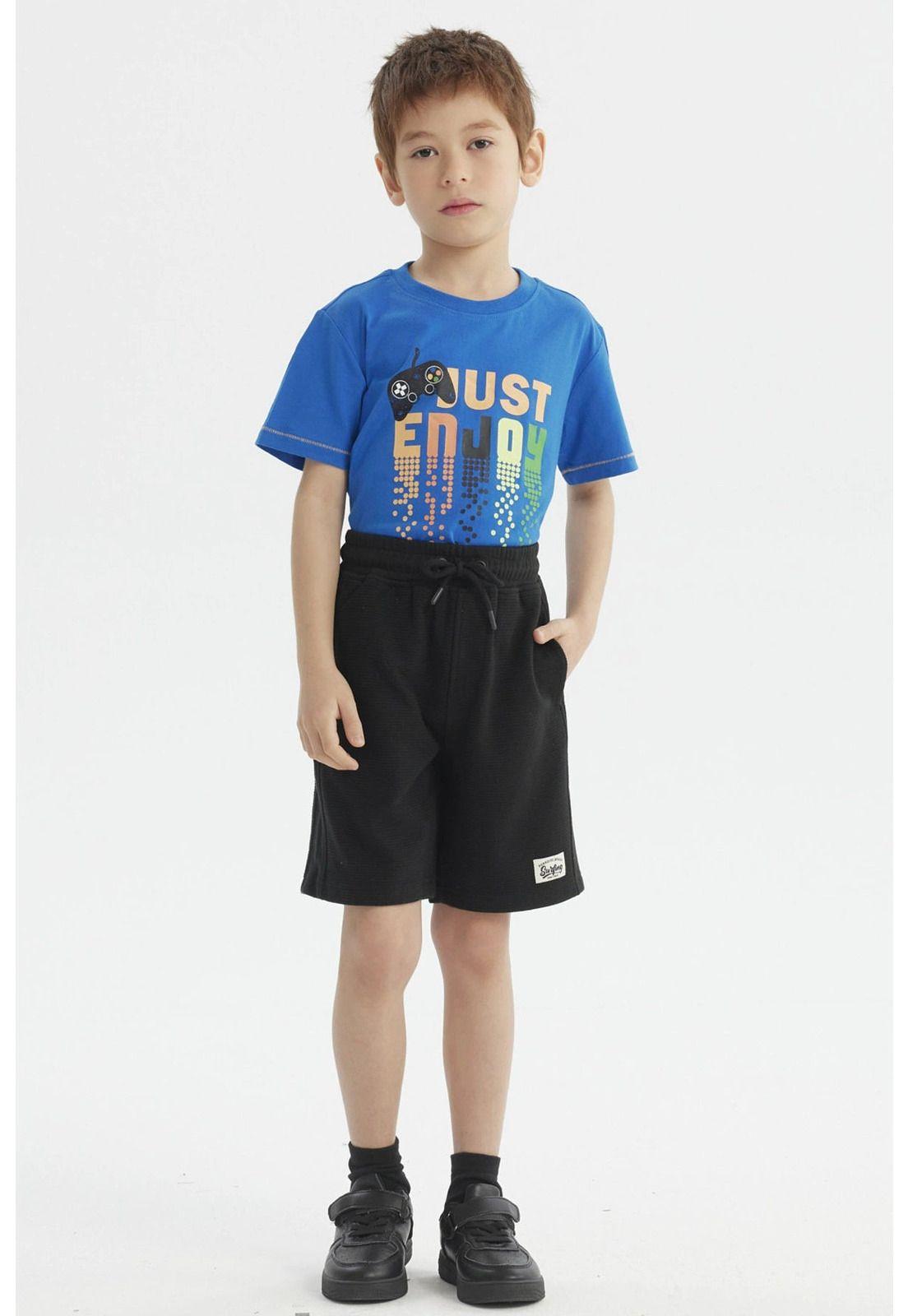 Bermuda Niño Textura Negro- ll-3