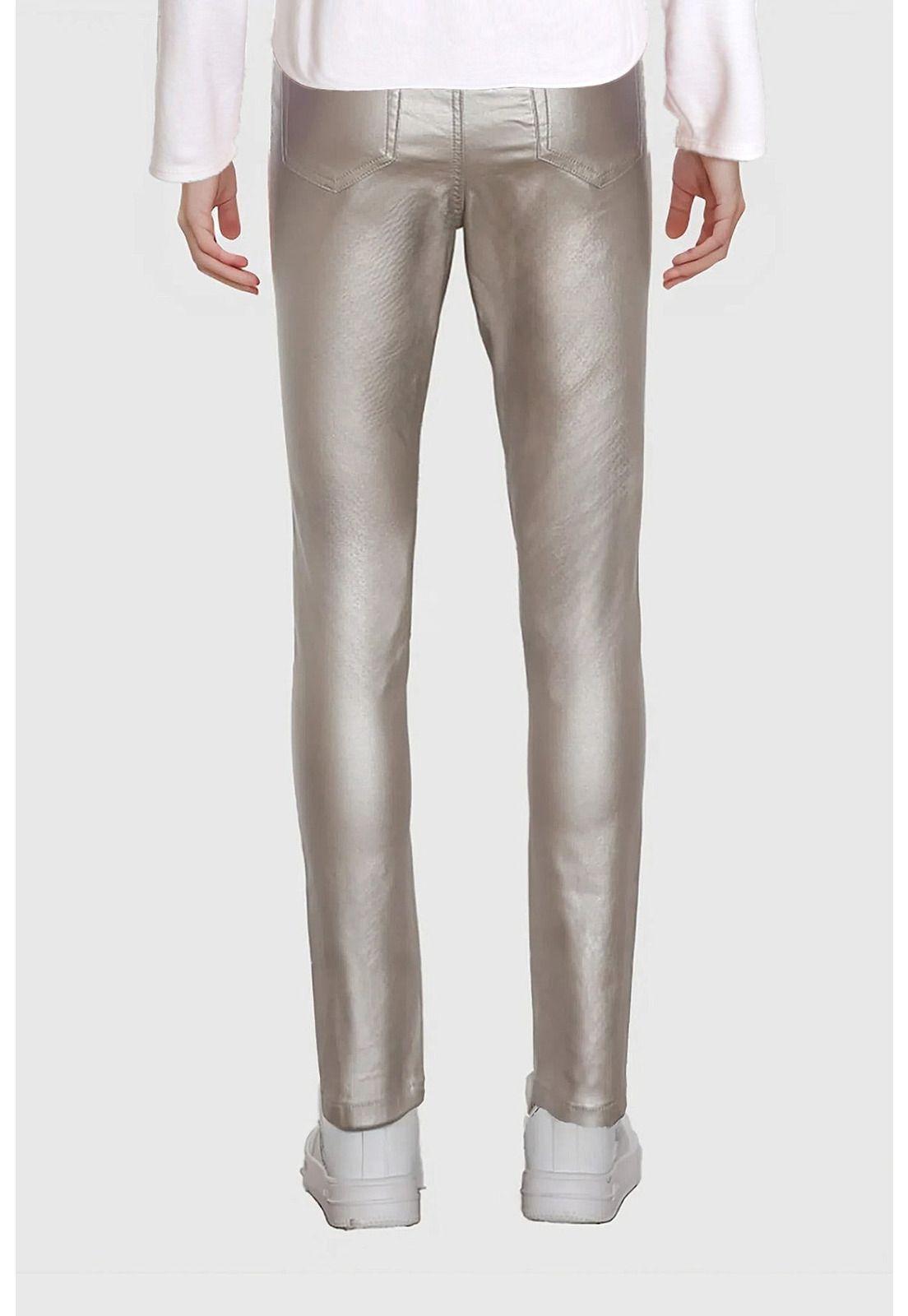 Jeans Mujer Skinny Brillante Champagne-1