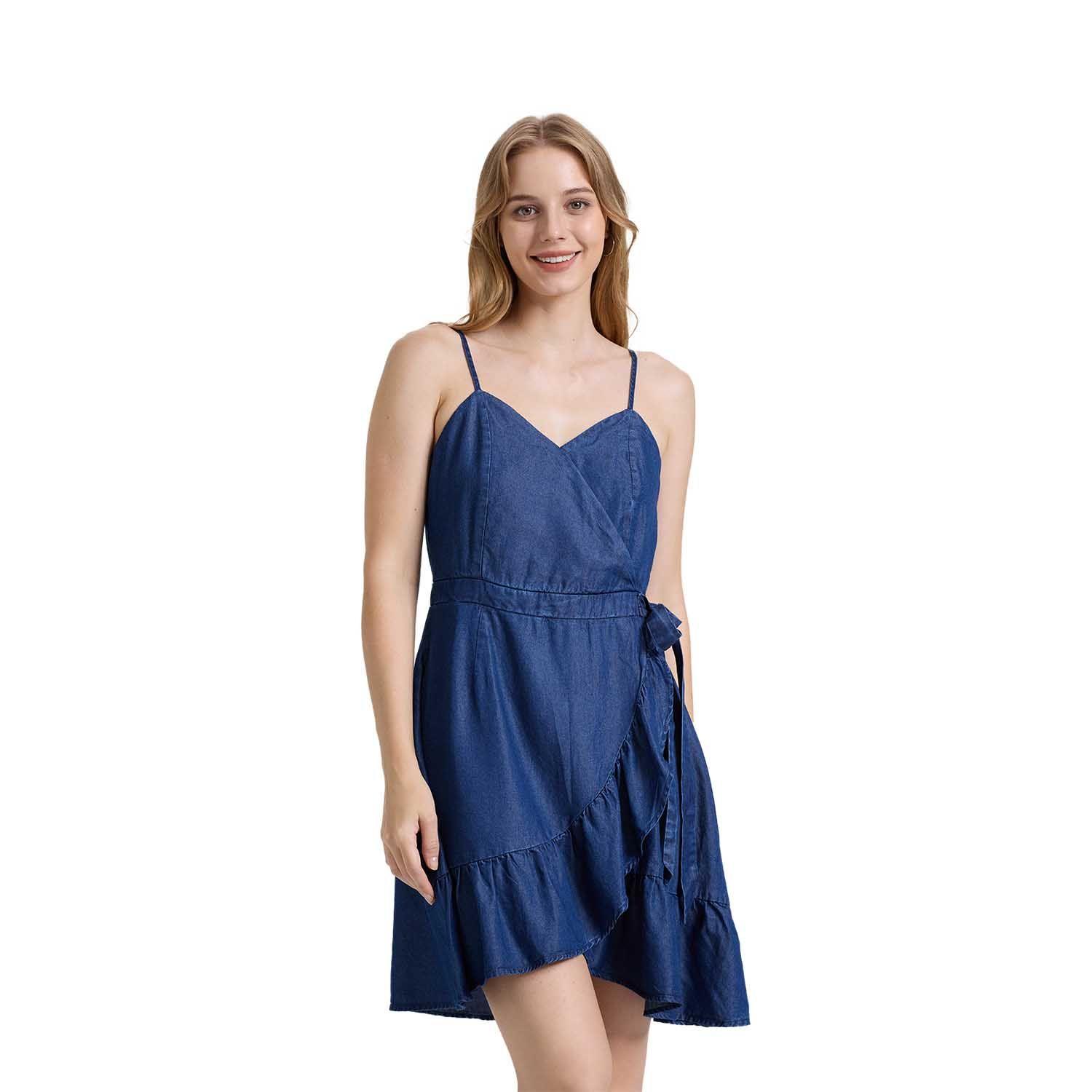Vestido Mujer Largo Azul Oscuro Fashions Park-0