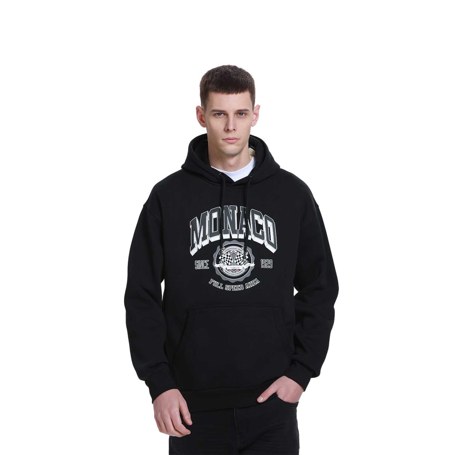 Polerón Hombre Print College Negro Iv Fsp Fashion's Park-0
