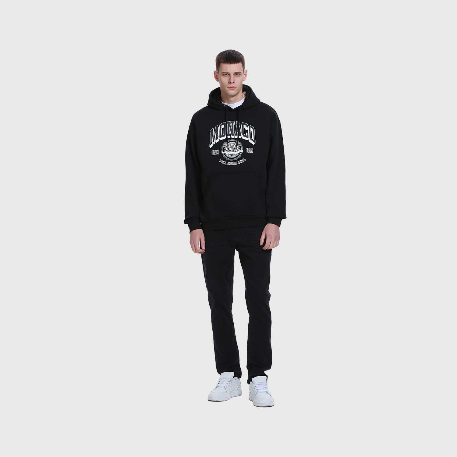 Polerón Hombre Print College Negro Iv Fsp Fashion's Park-3