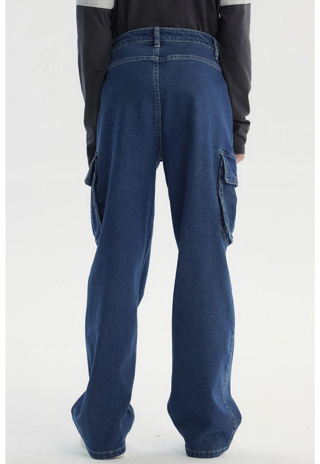 Jeans Niño Calce Recto Azul Oscuro-2