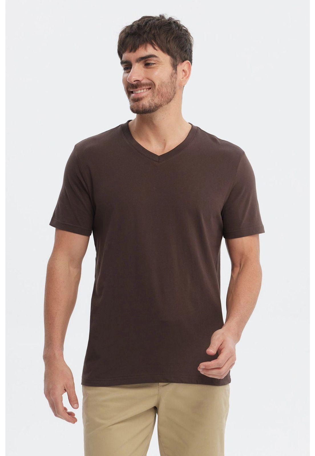 Polera Hombre Básica Café - ll-0