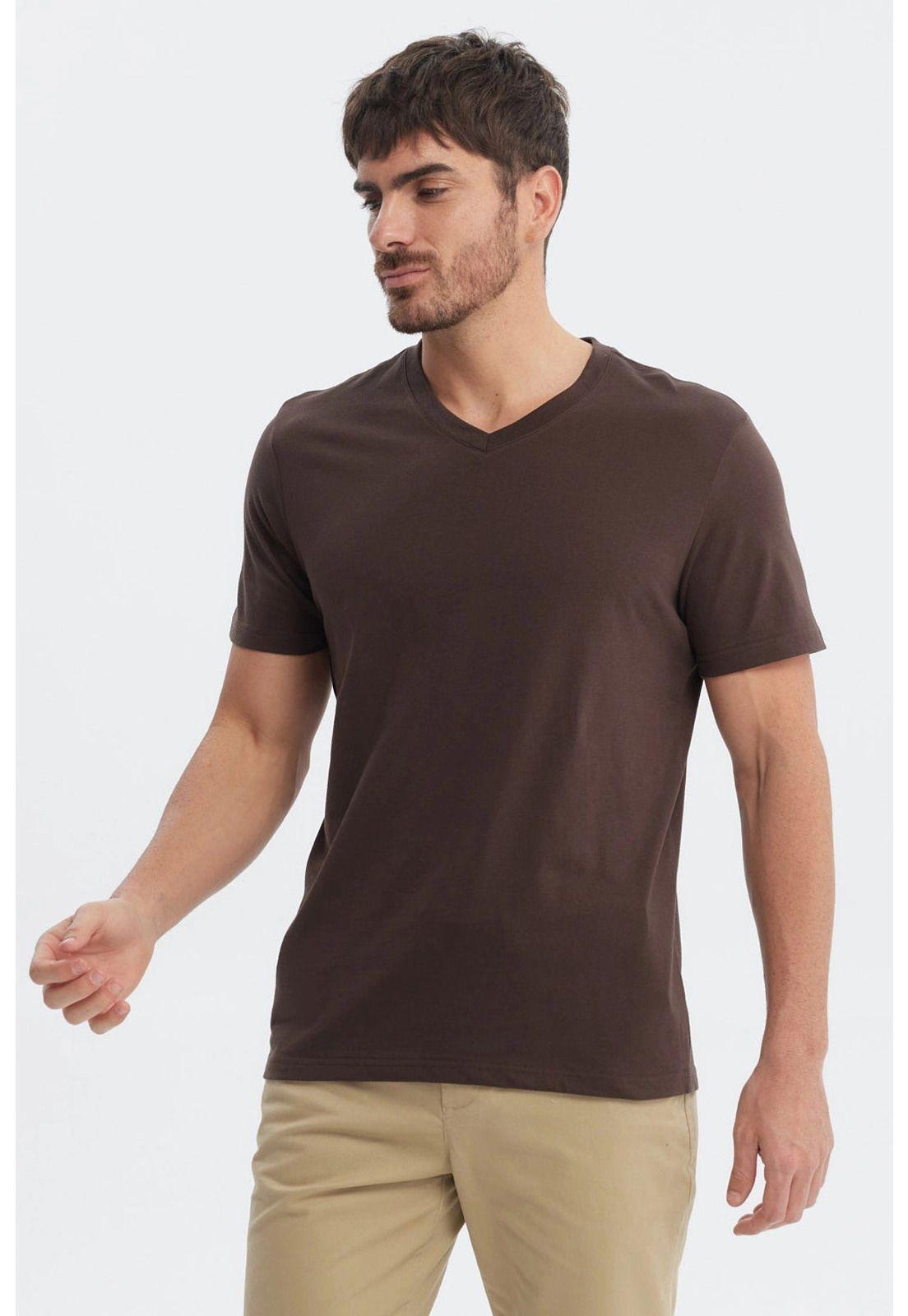 Polera Hombre Básica Café - ll-1