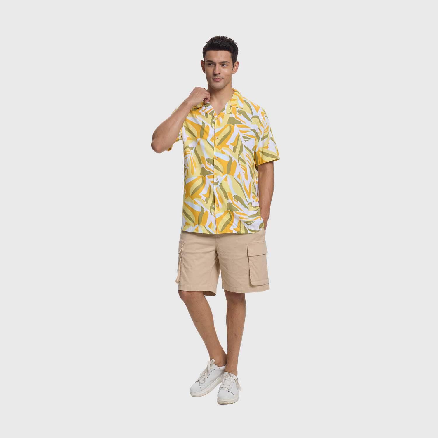 Camisa Hombre Print Paisley Nigh Blanco Fashion's Park-3