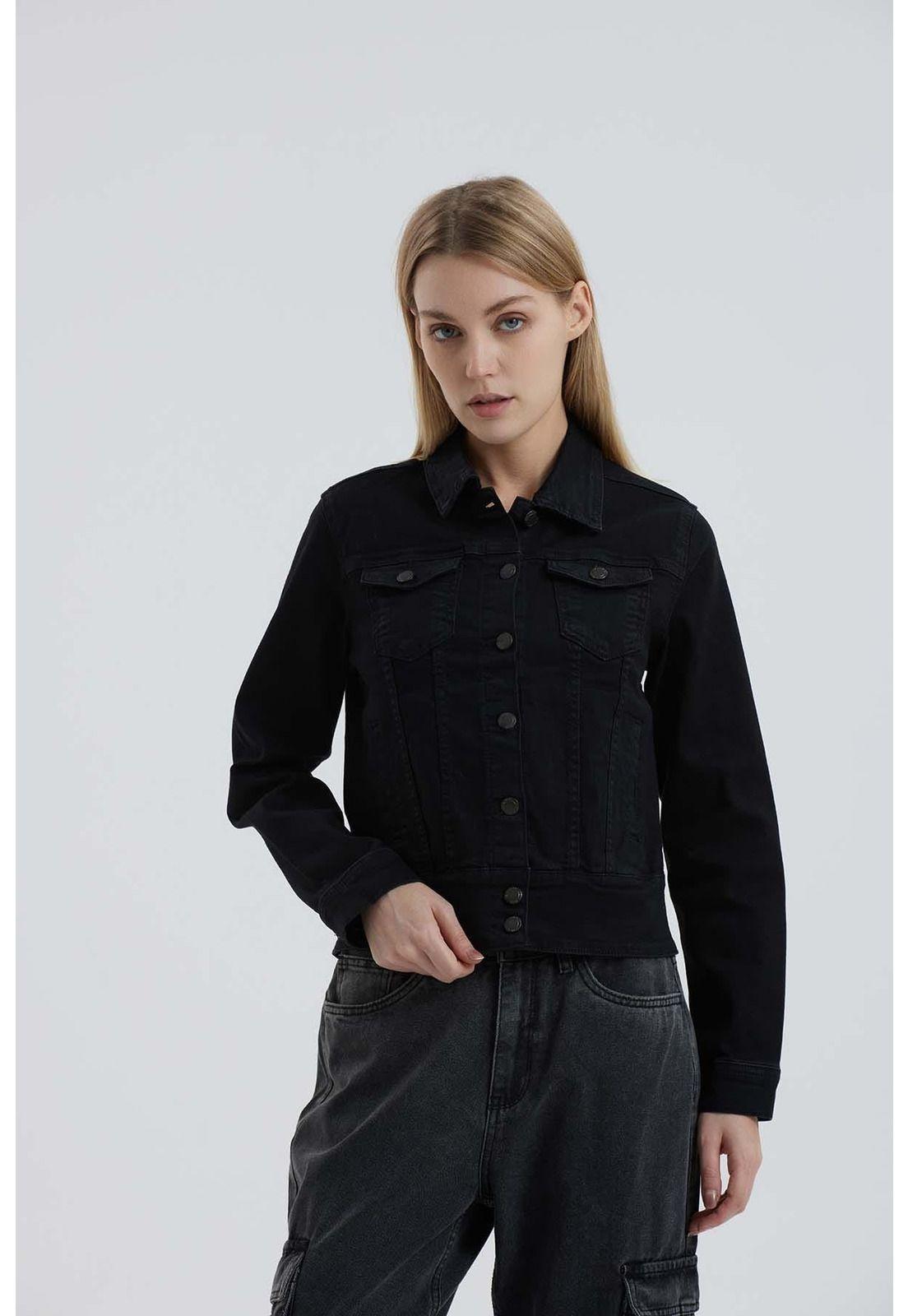 Chaqueta Mujer Clásica Negro - lll-1