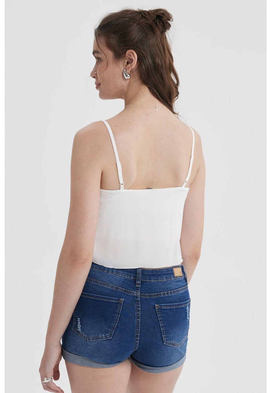 Peto Mujer Pabilo Bicapa Blanco-2