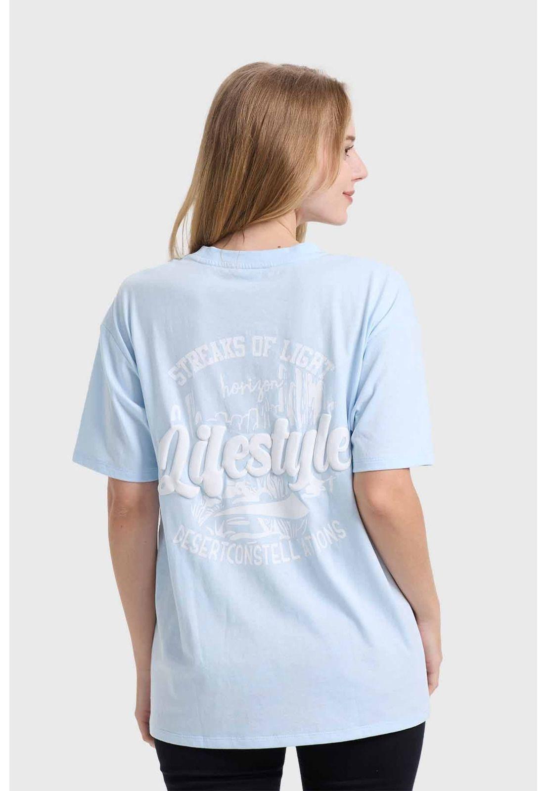 Polera Mujer Ojetillos Celeste-2