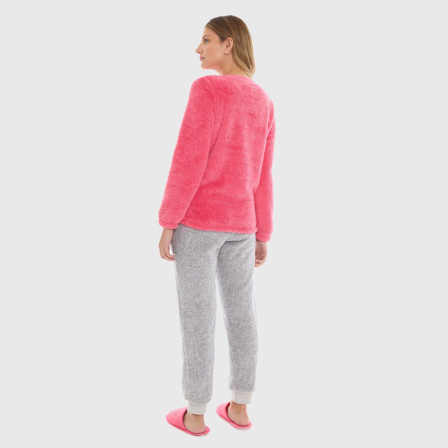 Pijama Mujer Polar Fucsia I-1