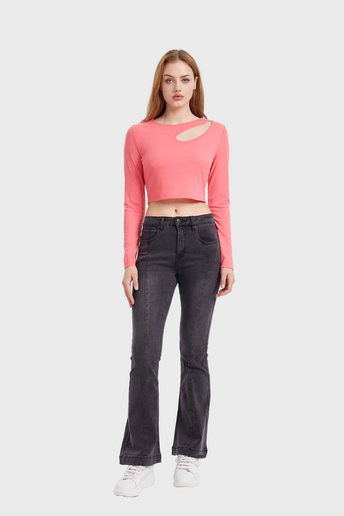 Polera Mujer Cut Out Coral-3