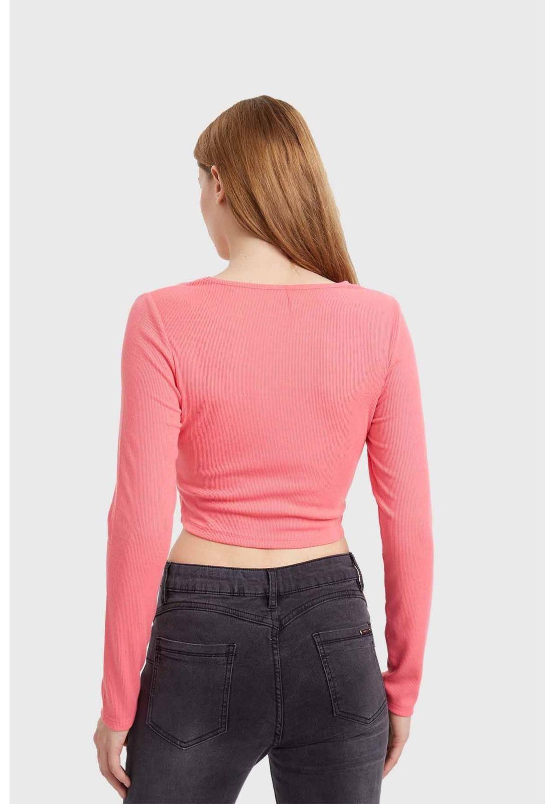 Polera Mujer Cut Out Coral-2