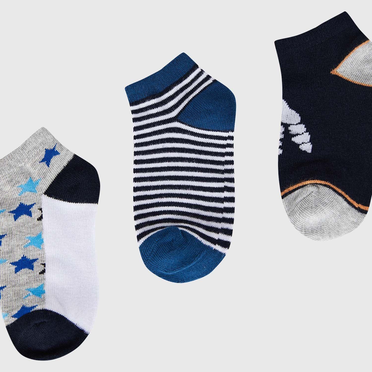 Calceta Deportiva Niño Tripack Azul I Fashion's Park-1