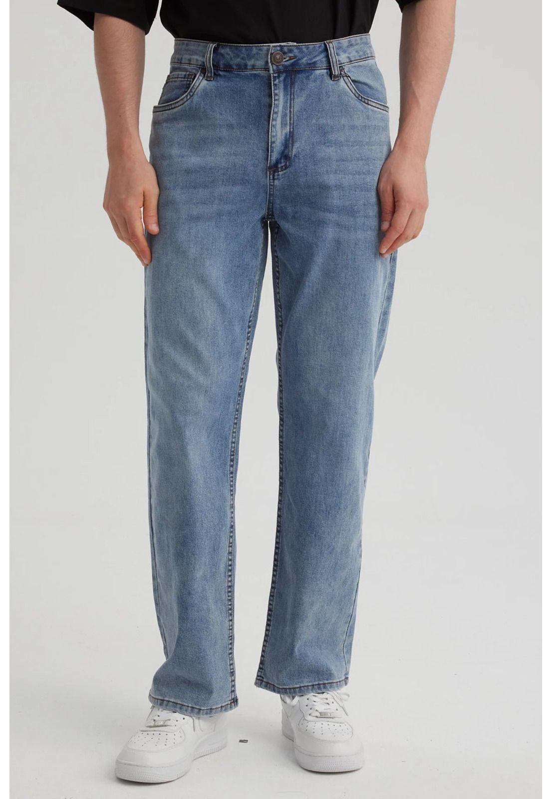 Jeans Hombre Slim Clásico Azul-0