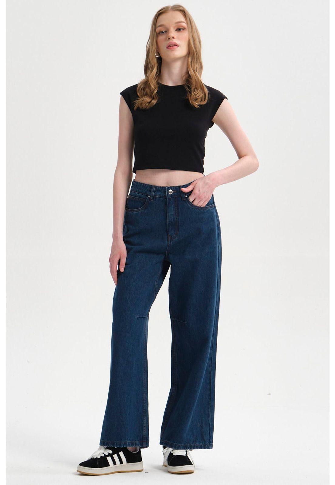 Polera Mujer Crop Negro-3