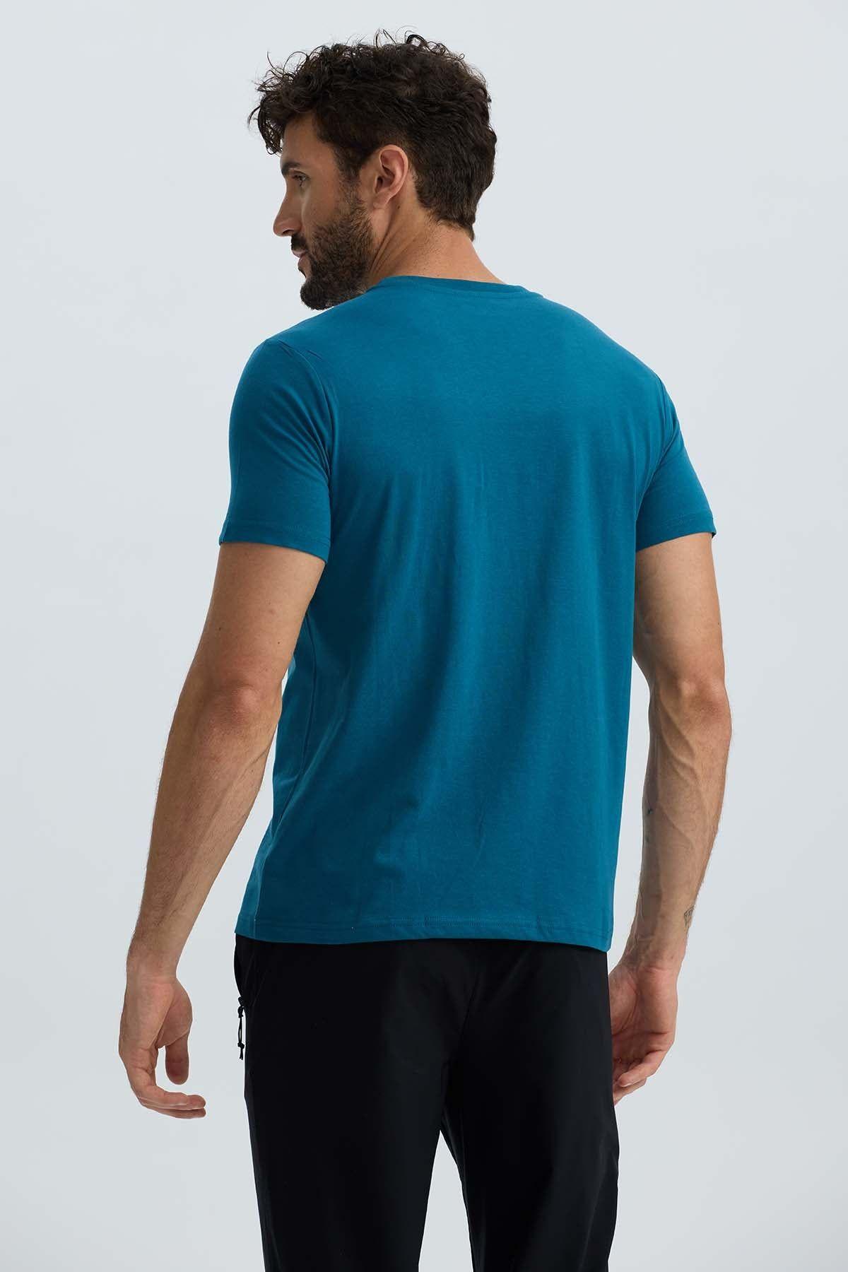 Polera Hombre Básica Con Bolsillo Petroleo-3