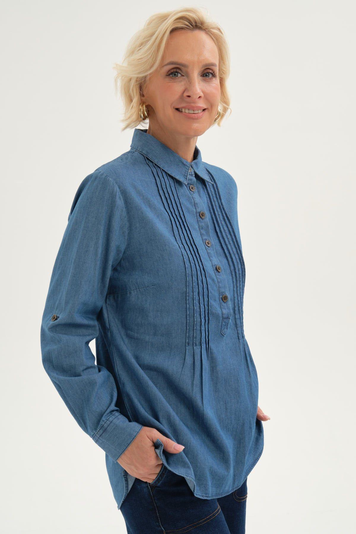 Blusa Mujer Denim Azul-1