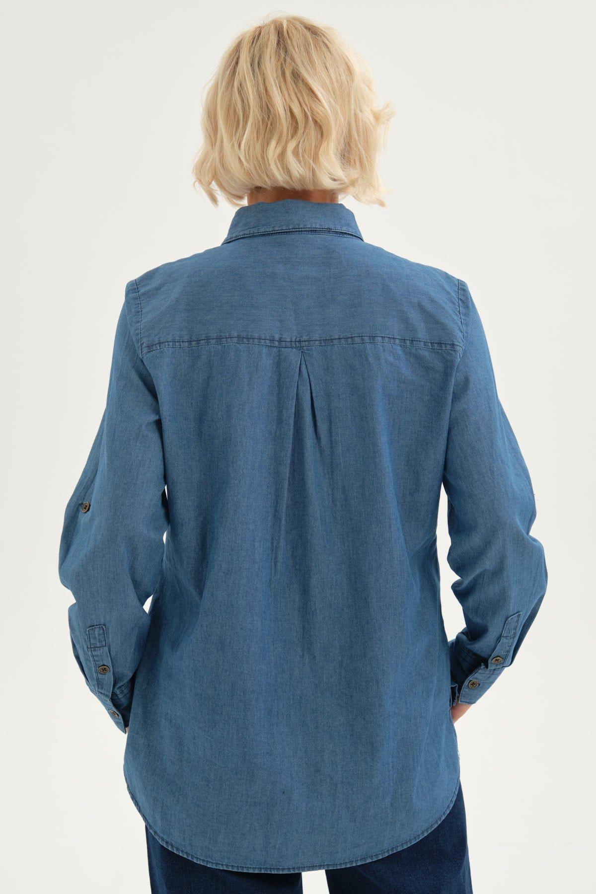 Blusa Mujer Denim Azul-2
