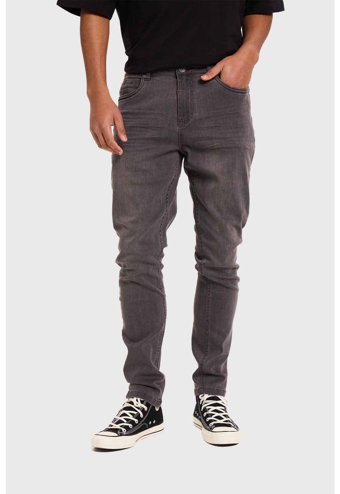 Jeans Hombre Skinny Gris-0