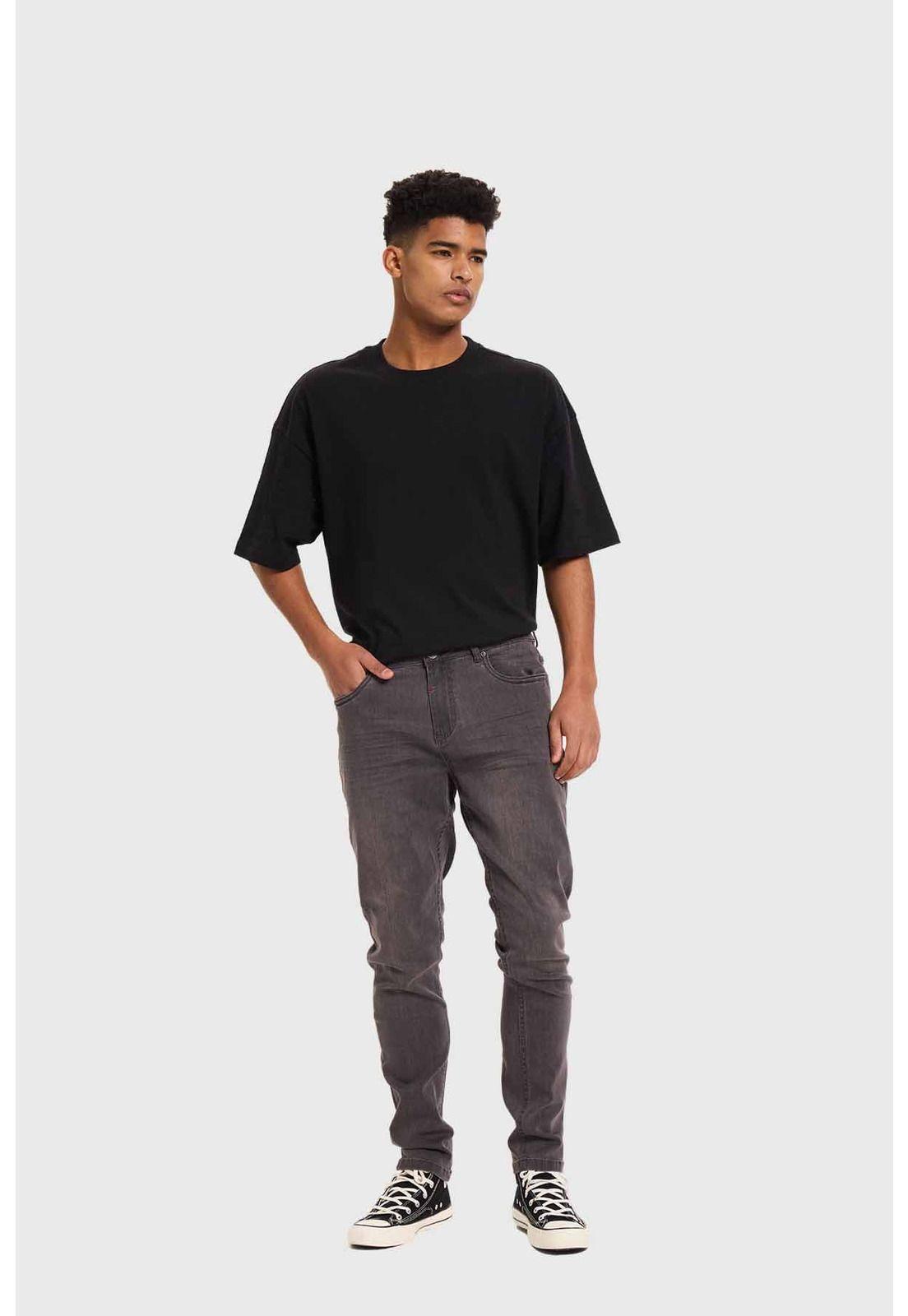 Jeans Hombre Skinny Gris-3