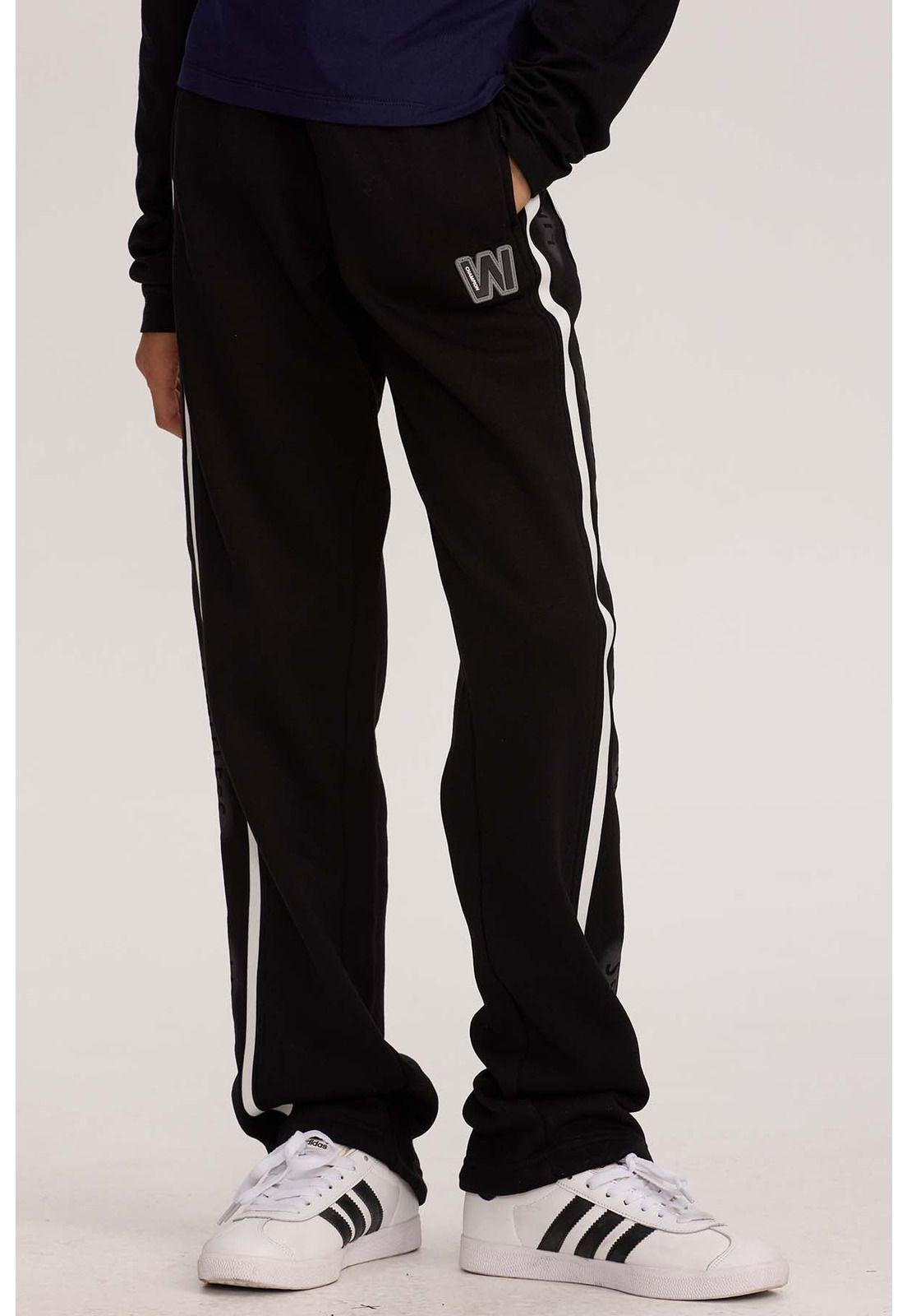 Pantalón Buzo Niño Parachute Negro-0