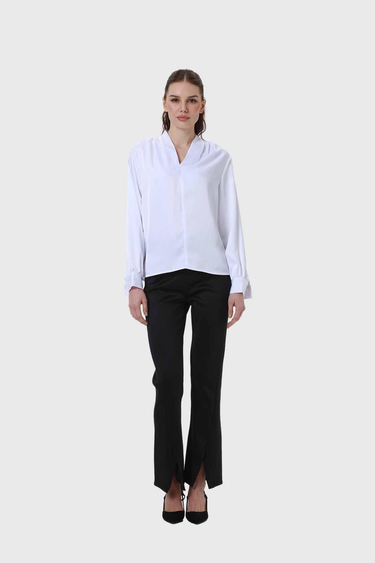 Blusa Mujer Animal Print Blanco-3