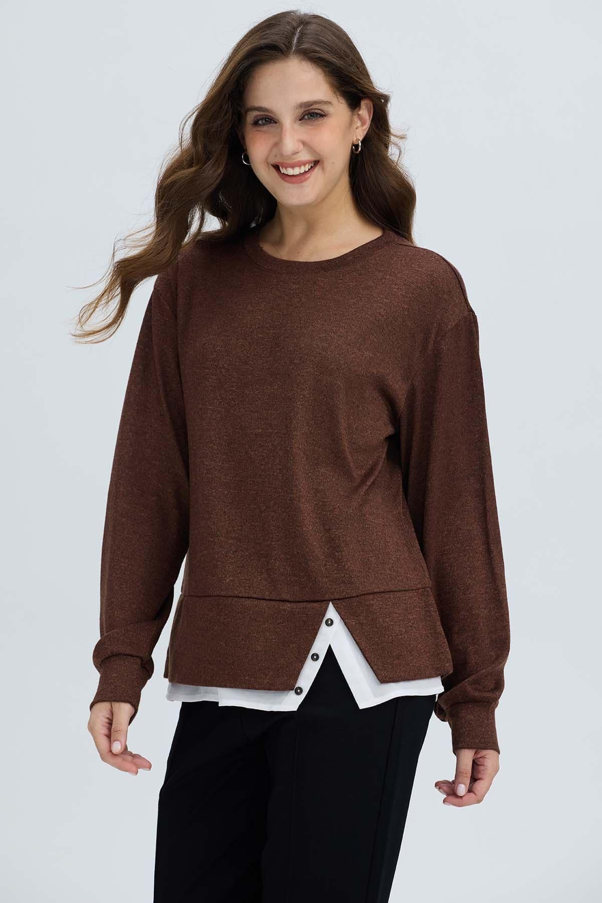 Sweater Mujer Basta Cafe Oscuro-0