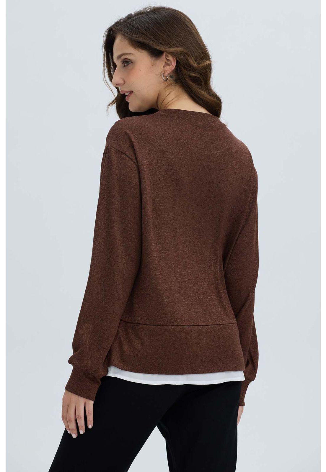 Sweater Mujer Basta Café Oscuro-2