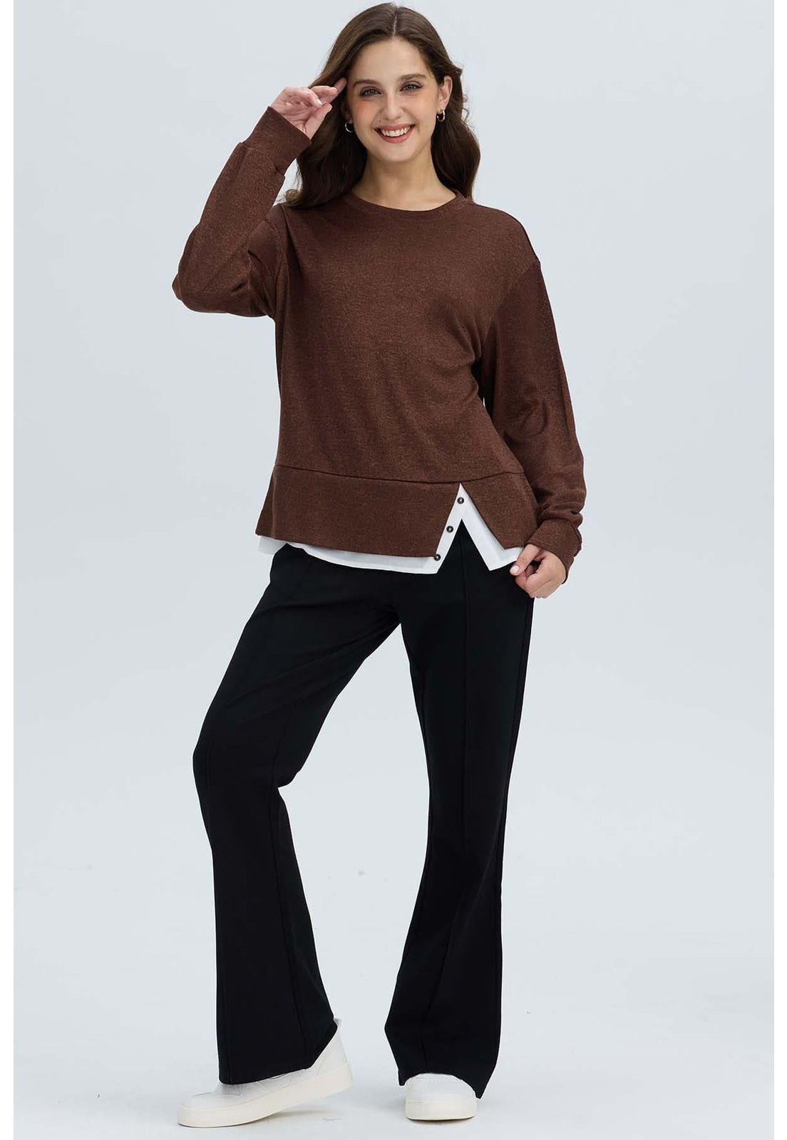 Sweater Mujer Basta Café Oscuro-3