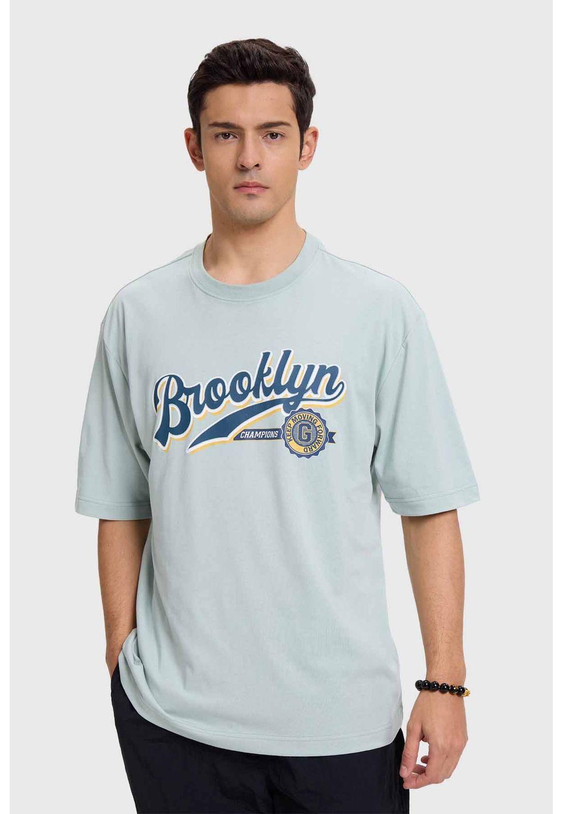 Polera Hombre Print Verde - ll-0