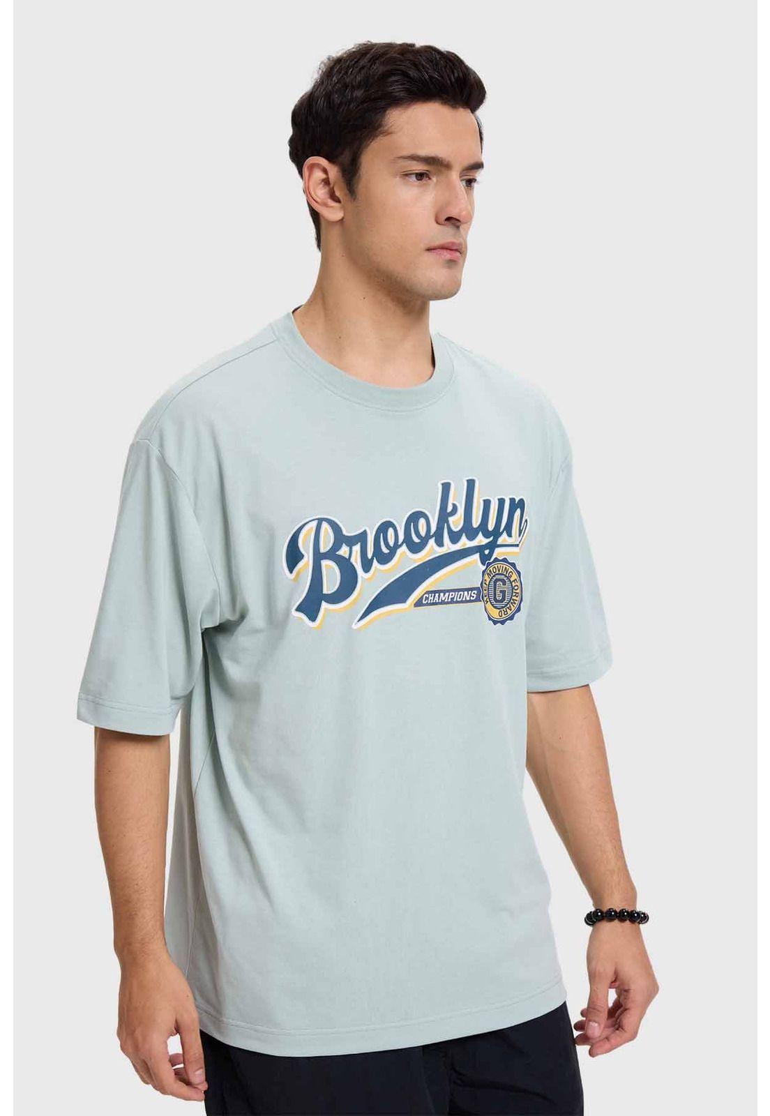 Polera Hombre Print Verde - ll-1